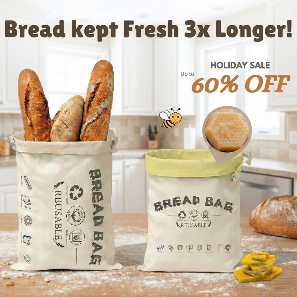 Premium 100% Cotton-Beeswax Bread Bags